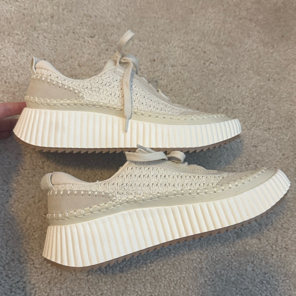 Dolce Vita Dolen Knit Sneakers Sandstone Knit 8.5 NEW - Picture 5 of 6